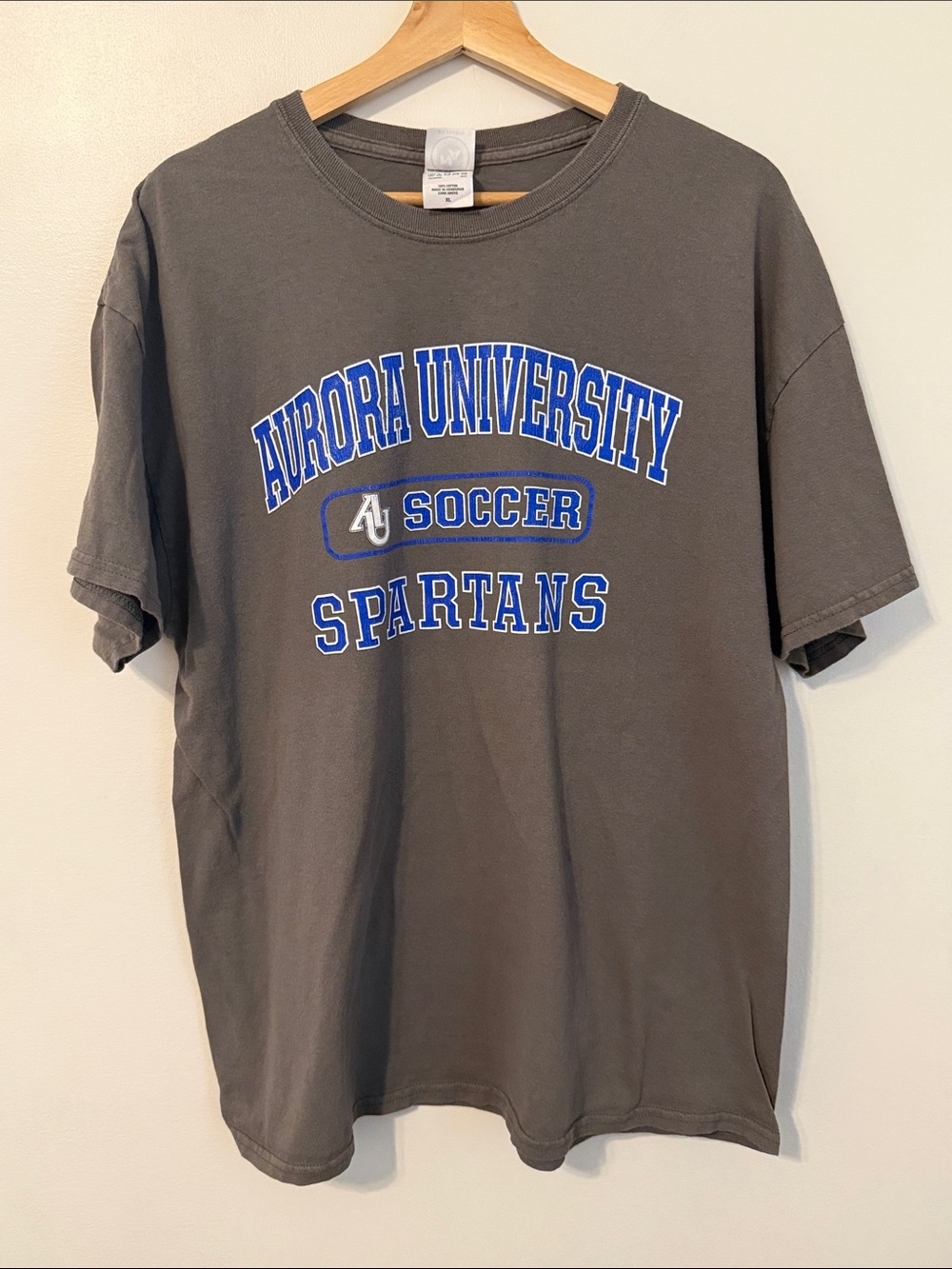 Aurora University Spartans Gray Soccer T-Shirt
